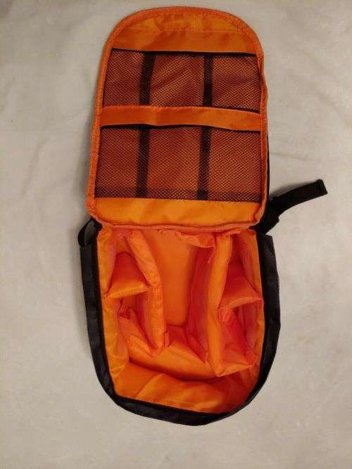 Camera Bag Backpack Waterproof DSLR Case (ORANGE INNER) S
