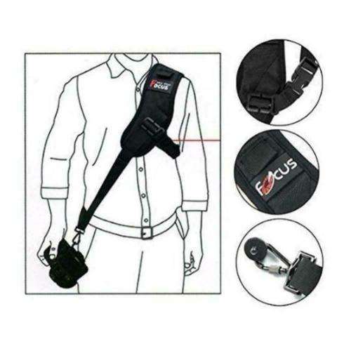 F-1 Focus Sling Quick Rapid Strap Adjustable Padded Shoulder Sling f DSLR Camera