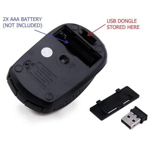 2.4GHz Wireless Cordless Optical Mouse USB Receiver for PC Laptop