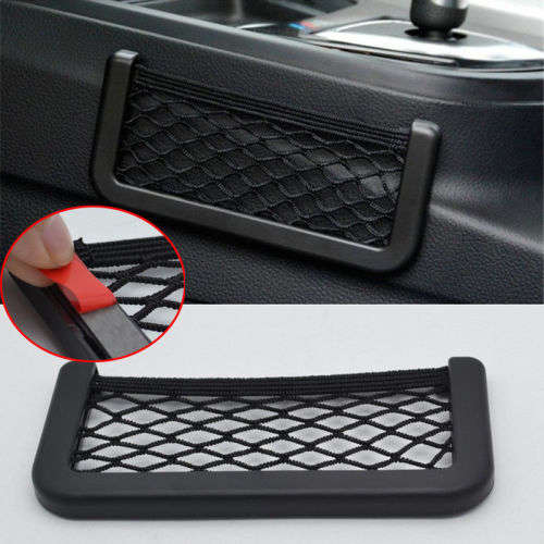 Car Auto String Mesh Net Resilient Bag Holder Storage Pouch for Cell phone (MEDIUM)