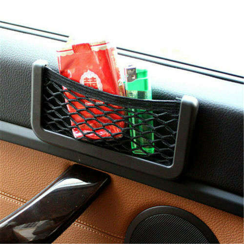 Car Auto String Mesh Net Resilient Bag Holder Storage Pouch for Cell phone (MEDIUM)