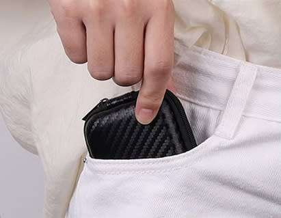 Portable Pocket Zipper Storage Bag For Headphone Earphone Earbuds TF SD Card