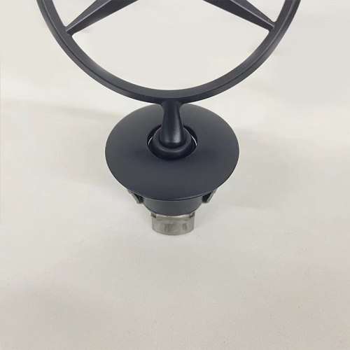 Metal Chrome Bonnet Hood Logo For Merc 204 W212 W211 W203 W213 W205 - Matte Black