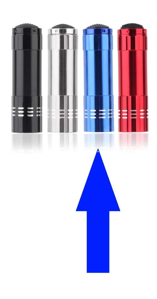 Aluminum UV Ultra Violet 9 LED Torch (BLUE)