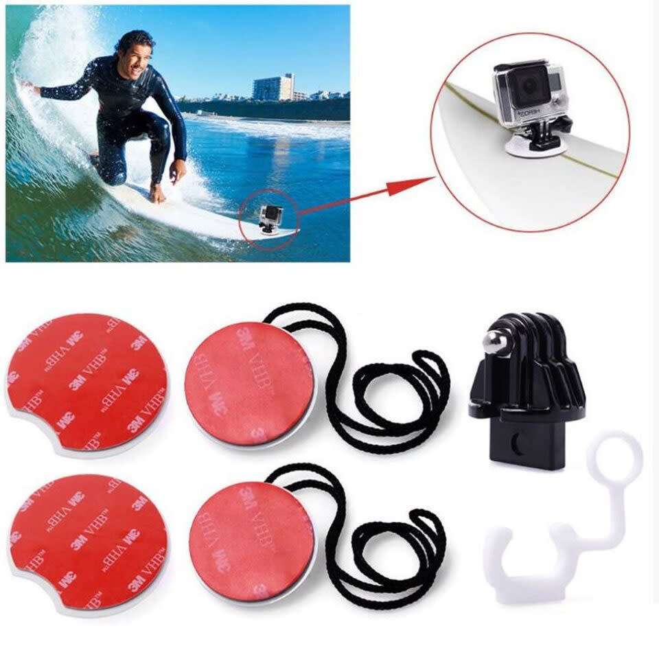 GoPro Surfboard SUP Kayak Mount Kit Tether Locking FCS Plug Kit Action Camera