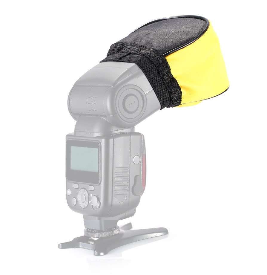 New Soft Cloth Diffuser For  Speedlight Flash (Canon Nikon Metz etc) - Yellow