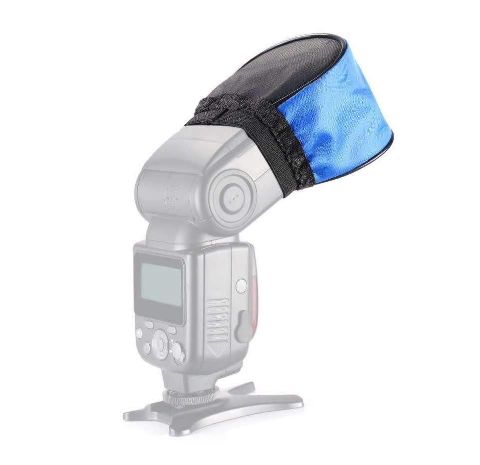 New Soft Cloth Diffuser For  Speedlight Flash (Canon Nikon Metz etc) - Blue