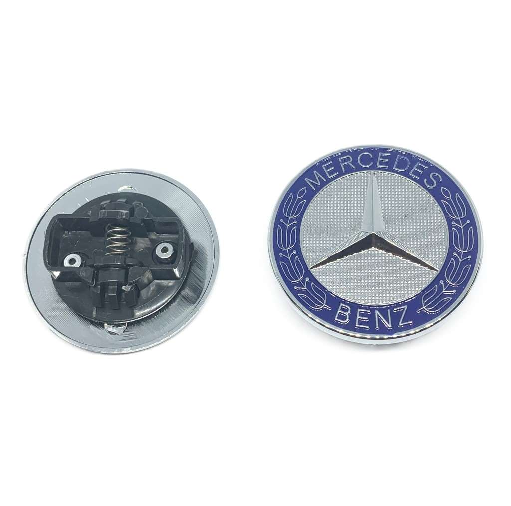 MB Bonnet Emblem Blue/Chrome