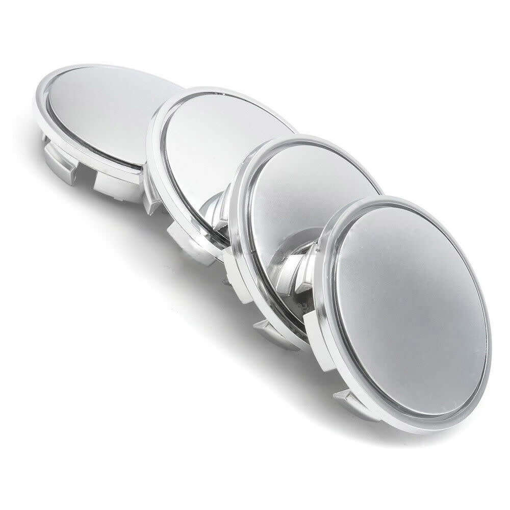 4x Chrome Plastic Wheel centre Cap Bases (without branding / stickers): 65 / 56 mm