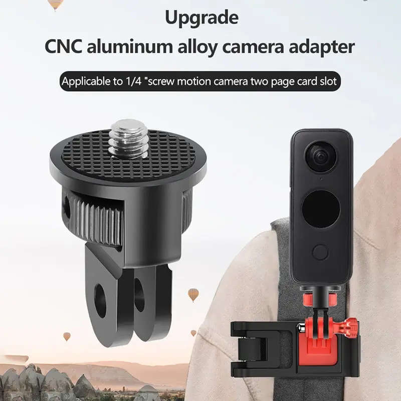 Aluminium Camera Mini Tripod Adapter Mount for GoPro and other Standard Sports Cameras