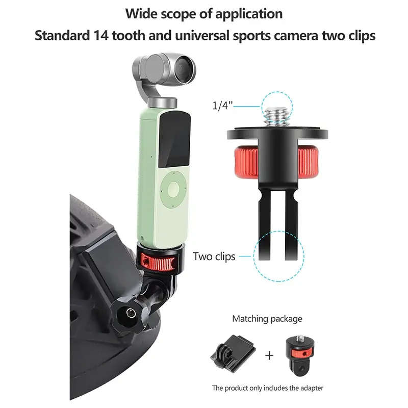 Aluminium Camera Mini Tripod Adapter Mount for GoPro and other Standard Sports Cameras