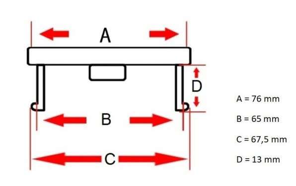 4x 76/65mm Chrome / Black Plastic Wheel Centre Cap for VW