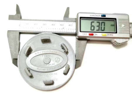 4x 63mm Plastic Wheel Centre Cap for Land Rover (Green & Silver on Black)