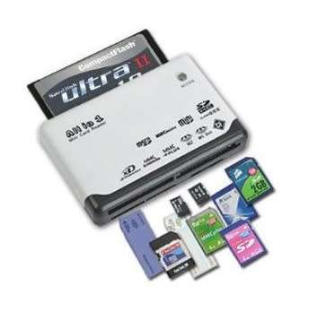 USB 2.0 Card Reader Multi SD XD MMC MS CF SDHC TF Micro/Mini SD etc (White)