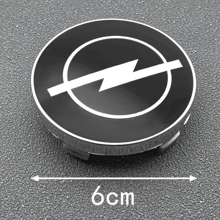 4x 60mm Replacement Hub Wheel Centre Caps for Opel (Black)
