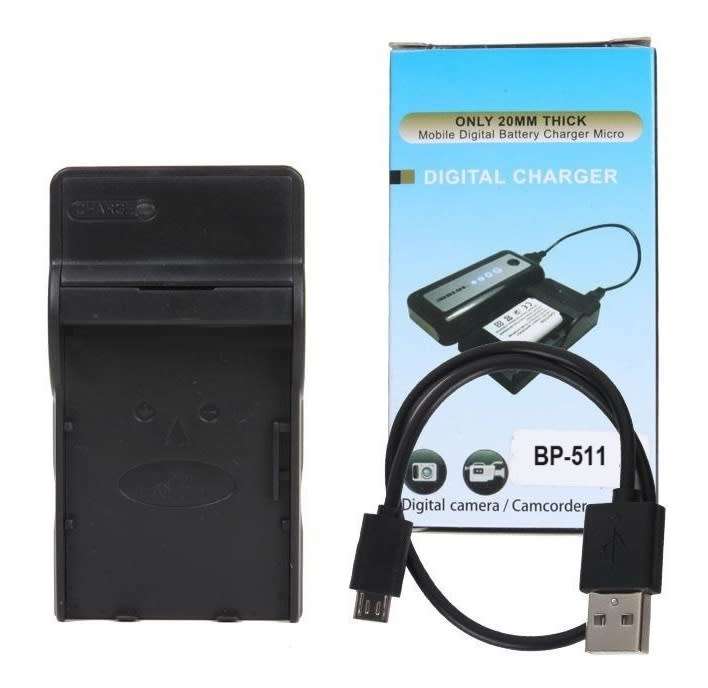 Generic USB Charger for Canon BP-511 BP-511A BP-508 BP-512 BP-522 BP-535 battery