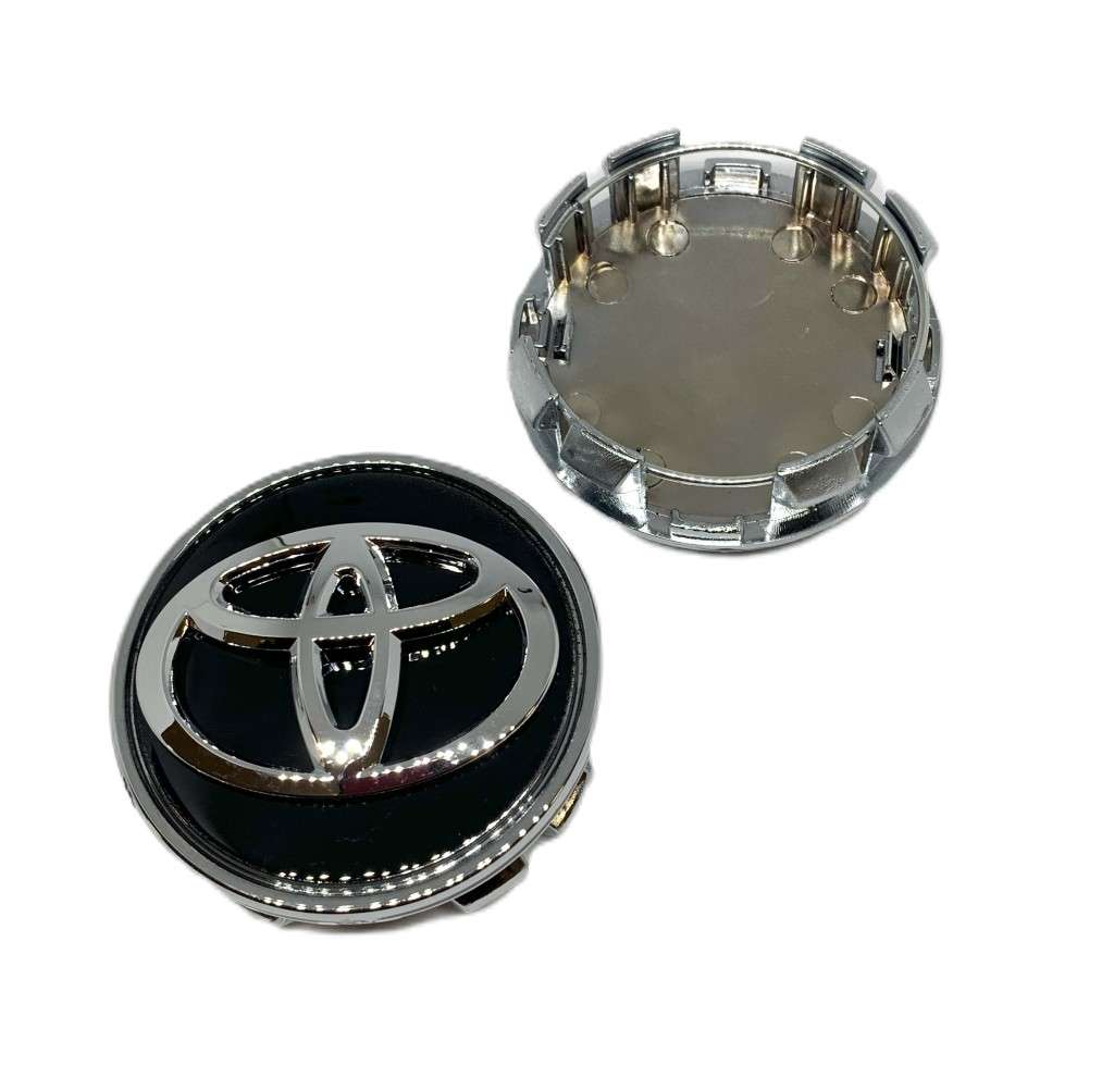 4x 62mm Wheel Centre Caps for TOYOTA (BLACK)