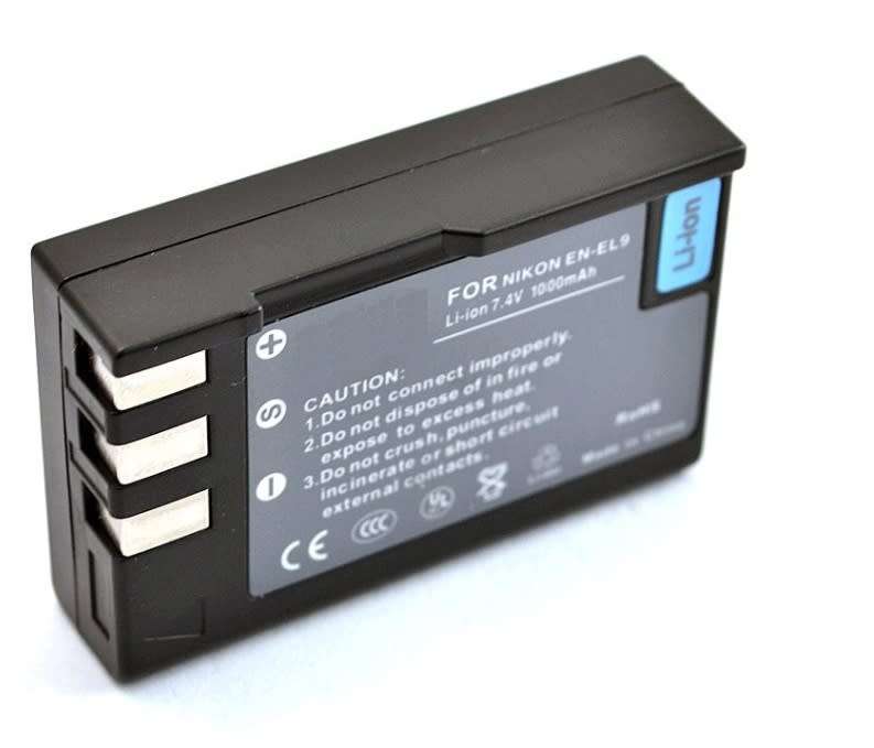EN-EL9 Replacement 7.4V 1000mAh Battery for Nikon D40 / D40X / D60 / D3000 / D5000