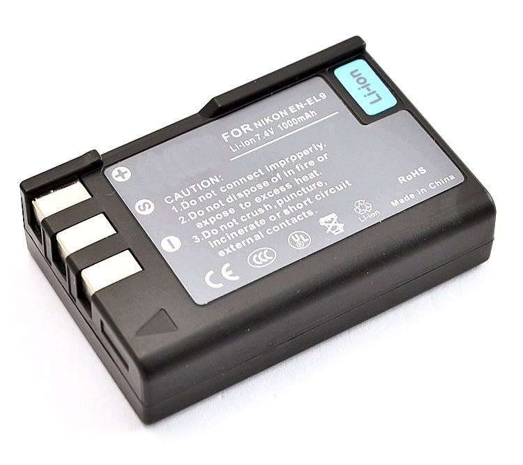 EN-EL9 Replacement 7.4V 1000mAh Battery for Nikon D40 / D40X / D60 / D3000 / D5000