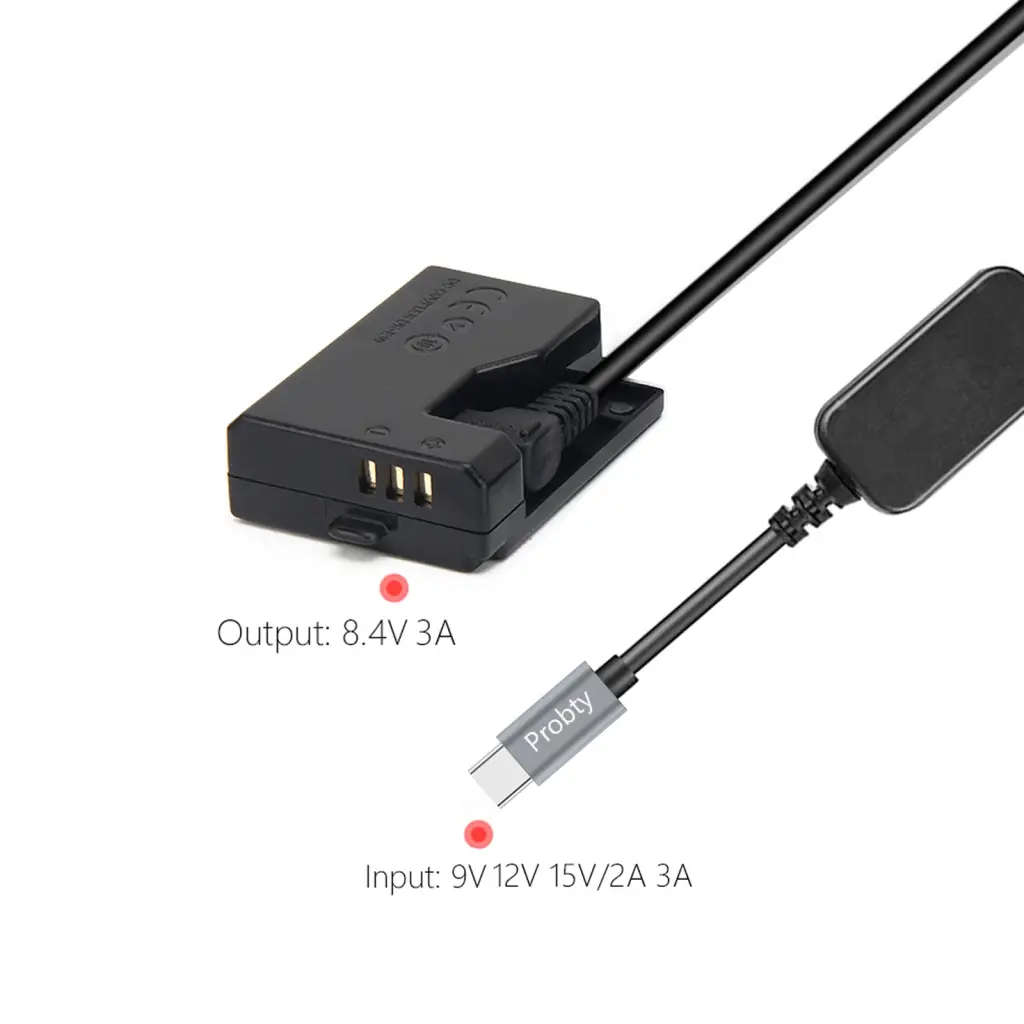 Power Bank LP-E10 Type C Cable DR-E10 ACK-E10 DC Coupler -Canon EOS 1200D 1300D 1500D X50 - X90 T5&6