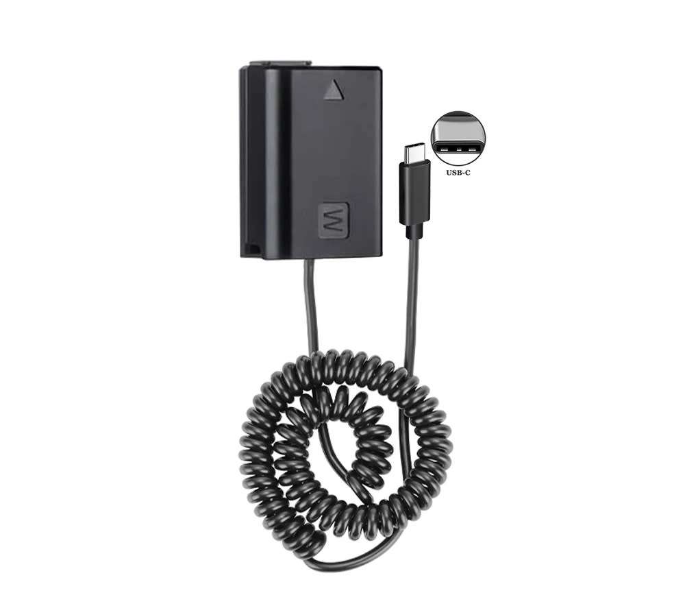Power Bank PW20 NP-FW50 Type C Cable - Sony ZV-E10 A7M2 A7II A7S2 A7R A7RII A6000 A6300 A6400 A6500