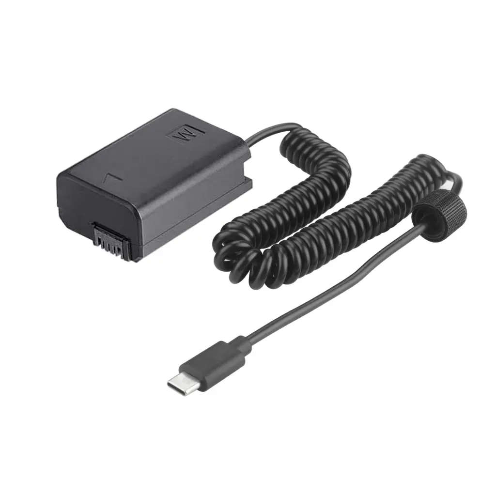 Power Bank PW20 NP-FW50 Type C Cable - Sony ZV-E10 A7M2 A7II A7S2 A7R A7RII A6000 A6300 A6400 A6500
