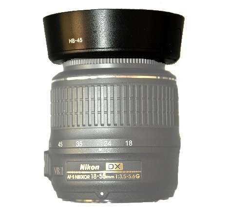 Generic HB-45 Lens Hood for Nikon AF-S DX 18-55mm f/3.5-5.6G VR