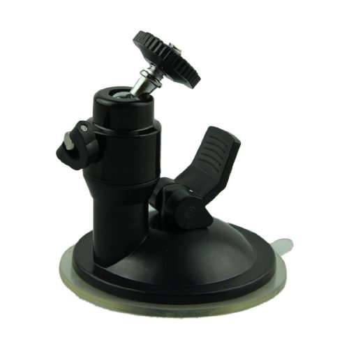 Windshield Suction Cup 1/4"Ball Head Mount Holder (Black)