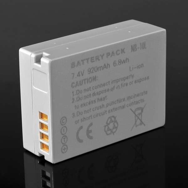 NB-10L Li-ion Battery for Canon SX40HS, SX50 HS, G15, G1X, G1