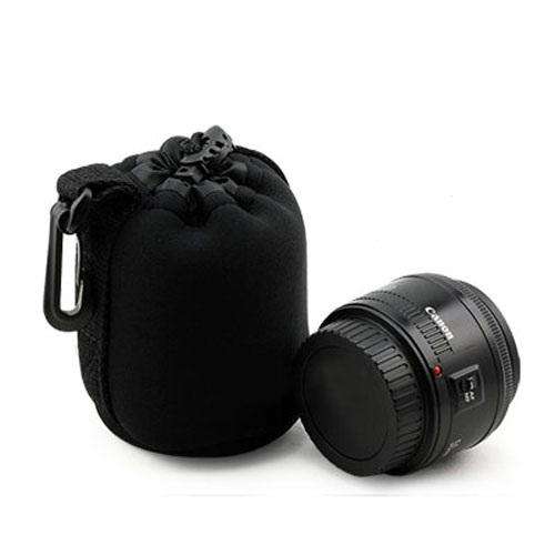 Soft Neoprene DSLR Camera Lens Pouch - SMALL