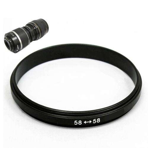 58mm to 58mm Male Macro Coupler Reverse Lens adapter