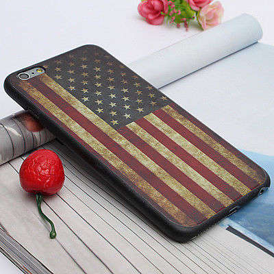 Ultra Thin Slim USA Flag Pattern Hard Back Case Cover For iPhone 6 (4,7")
