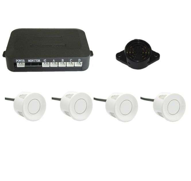 Car Parktronic Parking sensor with Buzzer 4 White sensors