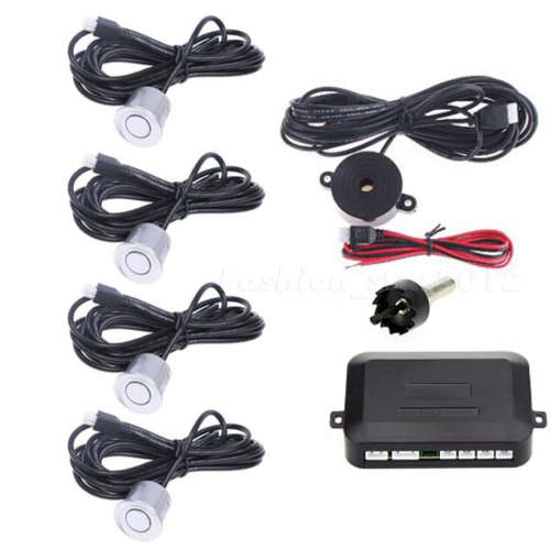 *** SALE *** Car Parktronic Parking sensor with Buzzer 4 Silver sensors