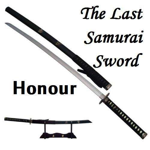 1m HONOUR The Last Samurai Katana Sword 1.040m with Stand for Display Fix Steel Balde