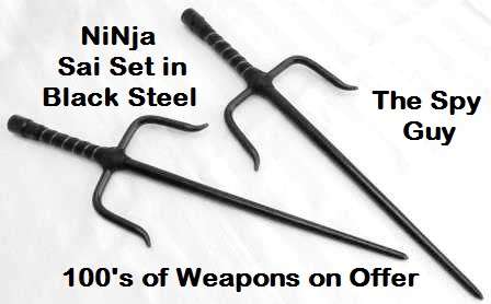 Sai Ninja Set in Black Chrome Finish 2pc