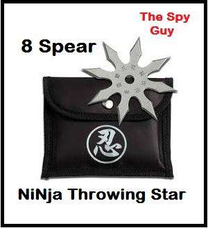 8 Spear NiNja Throwing Star Solid Steel Blade Sharp Weaponary