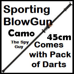 Sporting 45cm Blowgun with Gun Bag of Darts. Darts are all Sharp Steel Ideal for Outdoor Archery