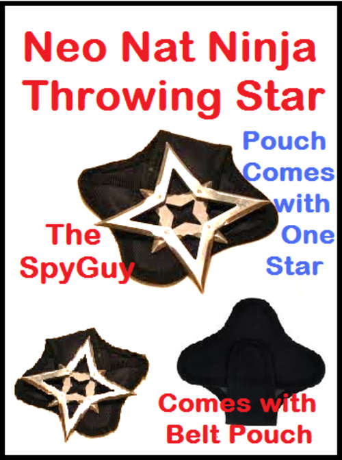 Neo Nat Ninja Throwing Star with Pouch Solid Steel Sharp Tips Weaponary