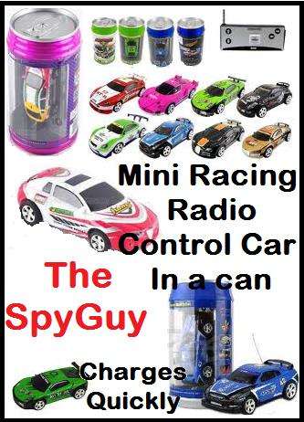 Mini Racing Radio Control Car in a Can or Tube 49MHz Assorted Colours Styles and Packaging