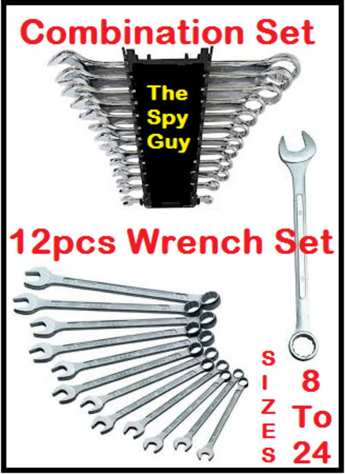 Wrench Spanner 12pcs Tool Combination Set Metal Made