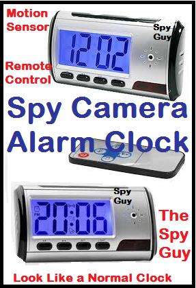 Spy Camera Alarm Digital Clock Records Around 12hrs with Remote Control No SD Card Included