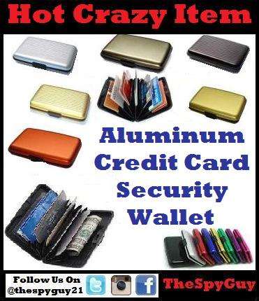 Aluminum Credit Card Security Wallet that Protects Cards and Money BARGAIN STARTING at R1.00