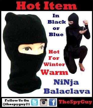 Ninja Balaclava for Cold Winter Days for Bikers Farmers Outdoor Contractors in Black or Blue