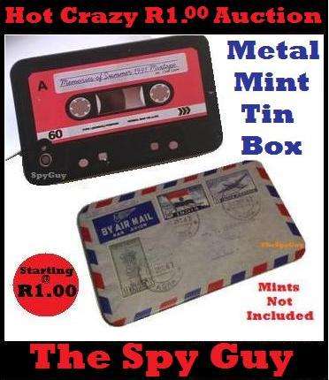 Mint Style Tin Box Envelope or Cassette Can Hold Mints Money Credit Cards Cigarettes Love Notes