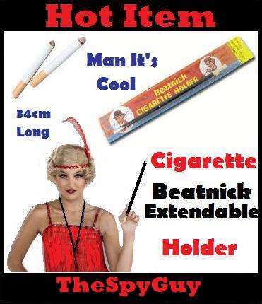 Cigarette Extendable Holder by Beatnick 34cm Long Man its Cool! Smoking Style 60s 70s Party