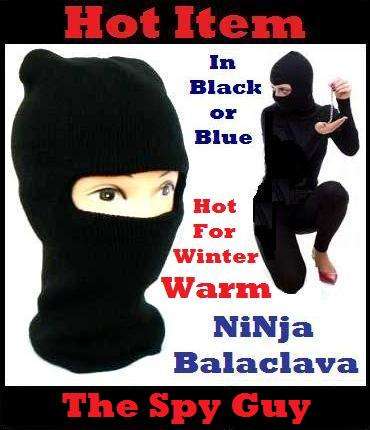 Ninja Balaclava for Cold Winter Days for Bikers Farmers Outdoor Contractors in Black or Blue