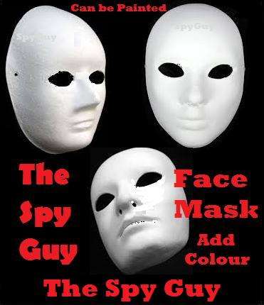 White Face Mask Plain or can be Hand Painted Card Style Mask Ideal for Painting On