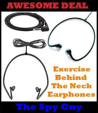 Exercise Earphones behind the Neck System for Easy Play Exercise Gym Earphones