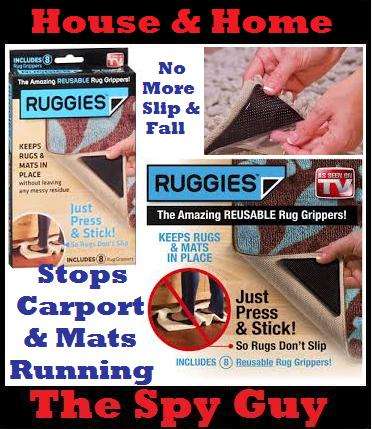 Ruggies Keeps Rugs & Mats in Place No More Carpet Slipping Reusable Rug Grippers
